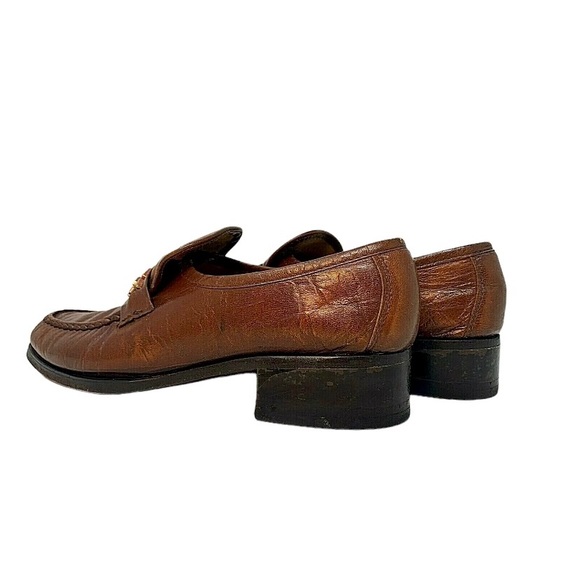 Vtg Florsheim Imperial Mens US 8D Brown Leather Loafers Slip-On Classy Shoes - Picture 4 of 11